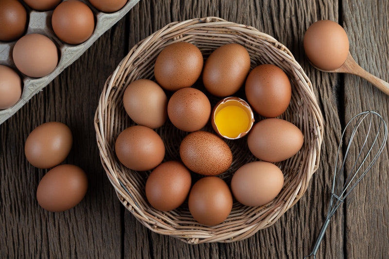 Herb Enriched Cage Free-Brown Eggs 100% Organic 30% Less Cholesterol