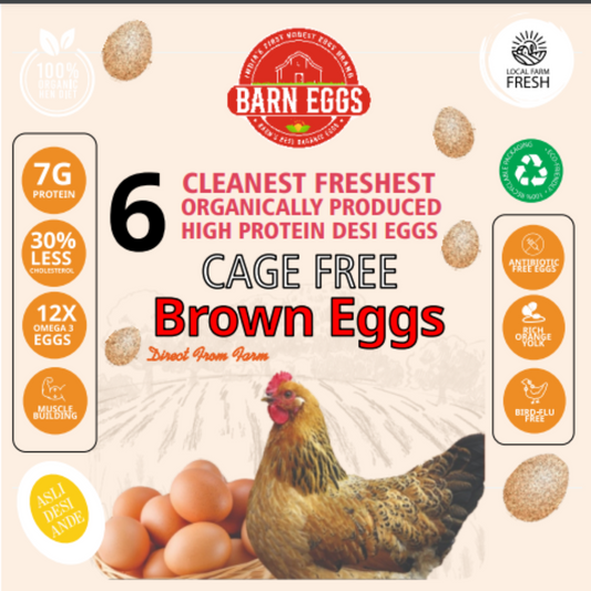 Herb Enriched Cage-Free Brown Eggs | 100% Organic | 30% Less Cholesterol